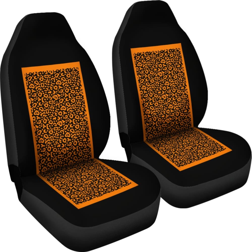 Black And Brown Leopard Skin Print Car Seat Covers