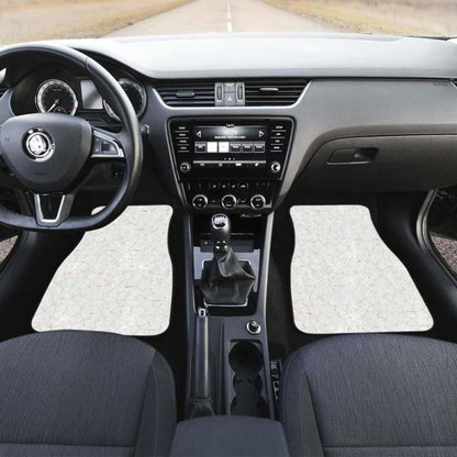 Arabic White Pattern Front And Back Car Mats