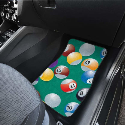 Billiard Ball Pattern Print Design  Front And Back Car Mats