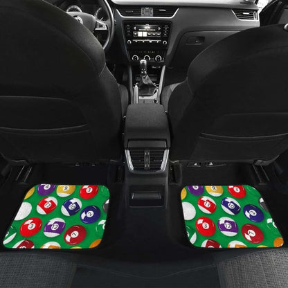 Billiard Ball Pattern Print Design  Front And Back Car Mats