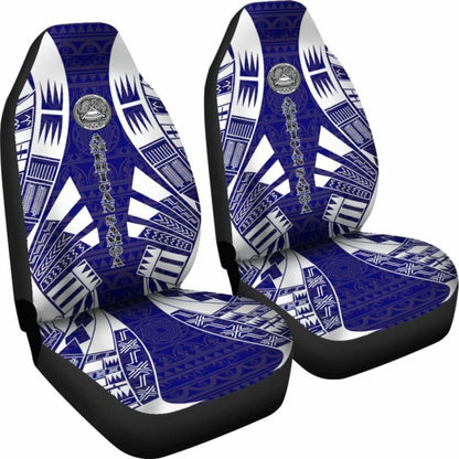 American Samoa Car Seat Covers - American Samoa Seal Polynesian Tattoo Flag -
