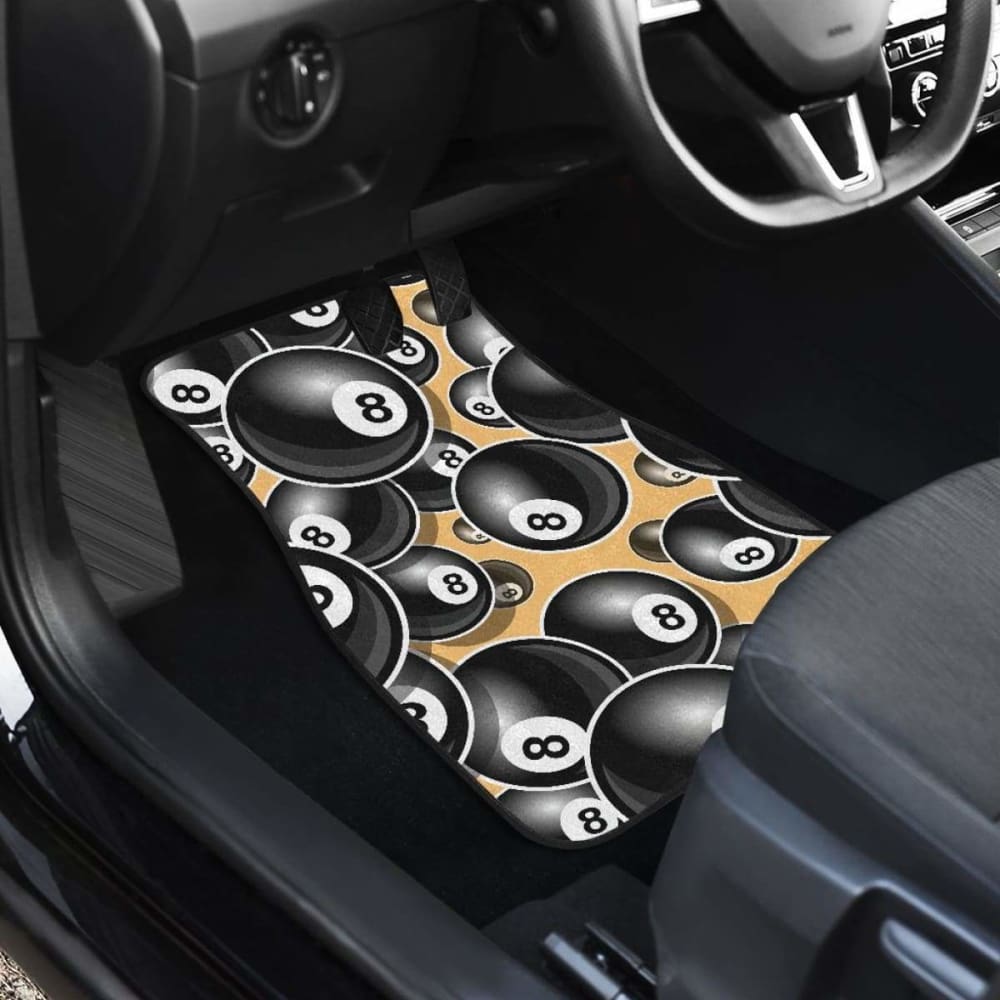Billiard Ball Pattern Print Design  Front And Back Car Mats