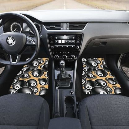 Billiard Ball Pattern Print Design  Front And Back Car Mats