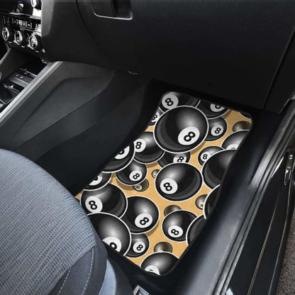 Billiard Ball Pattern Print Design  Front And Back Car Mats