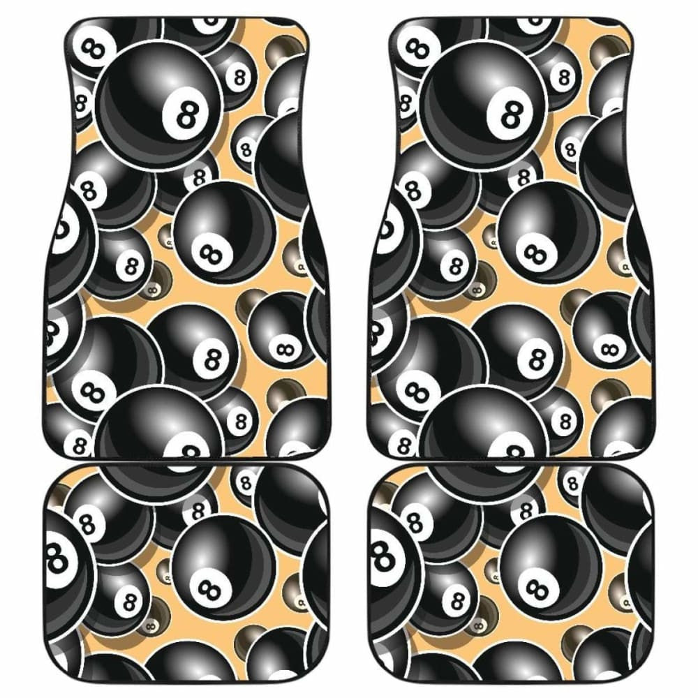 Billiard Ball Pattern Print Design  Front And Back Car Mats