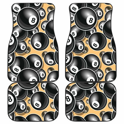 Billiard Ball Pattern Print Design  Front And Back Car Mats