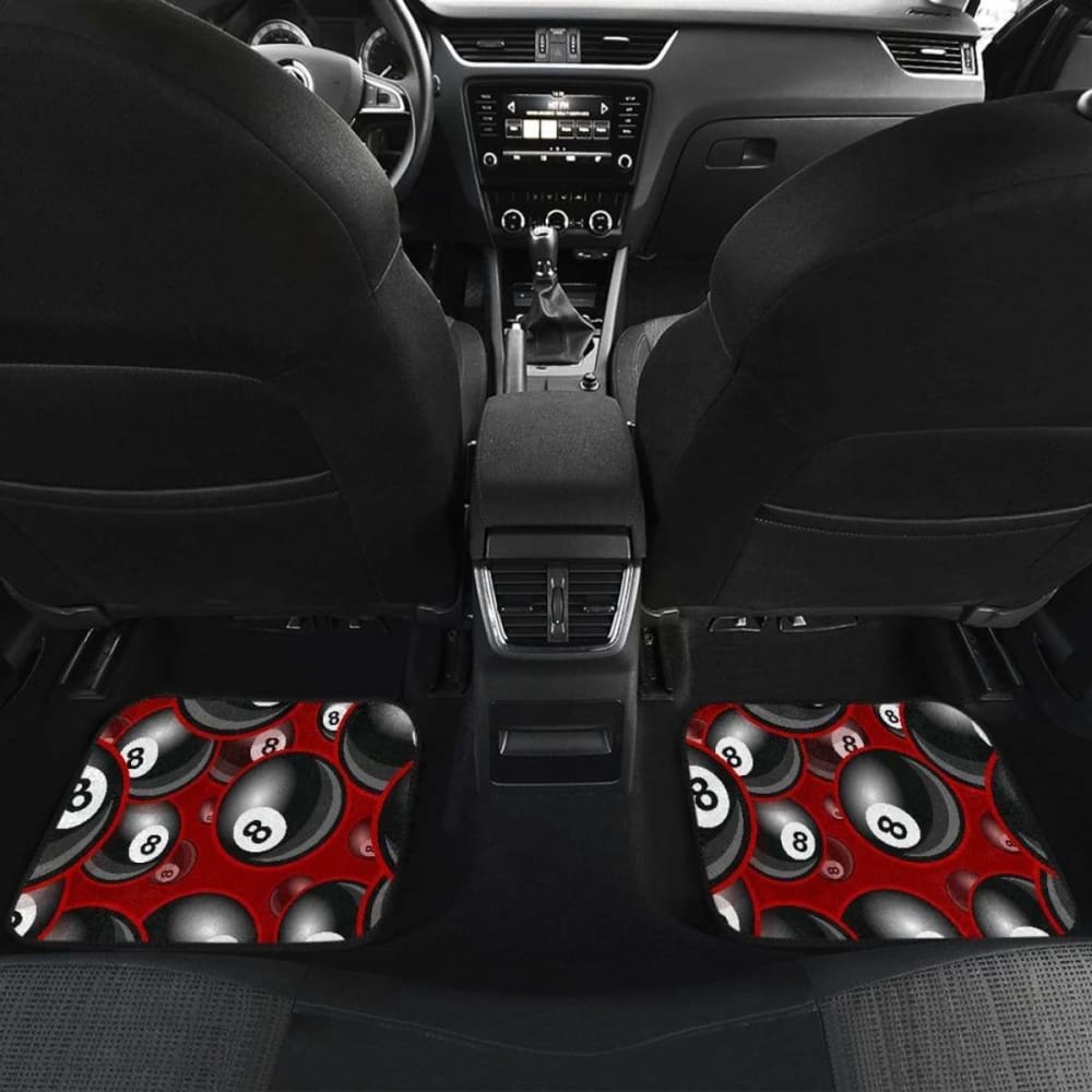 Billiard Ball Pattern Print Design  Front And Back Car Mats