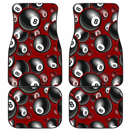 Billiard Ball Pattern Print Design  Front And Back Car Mats