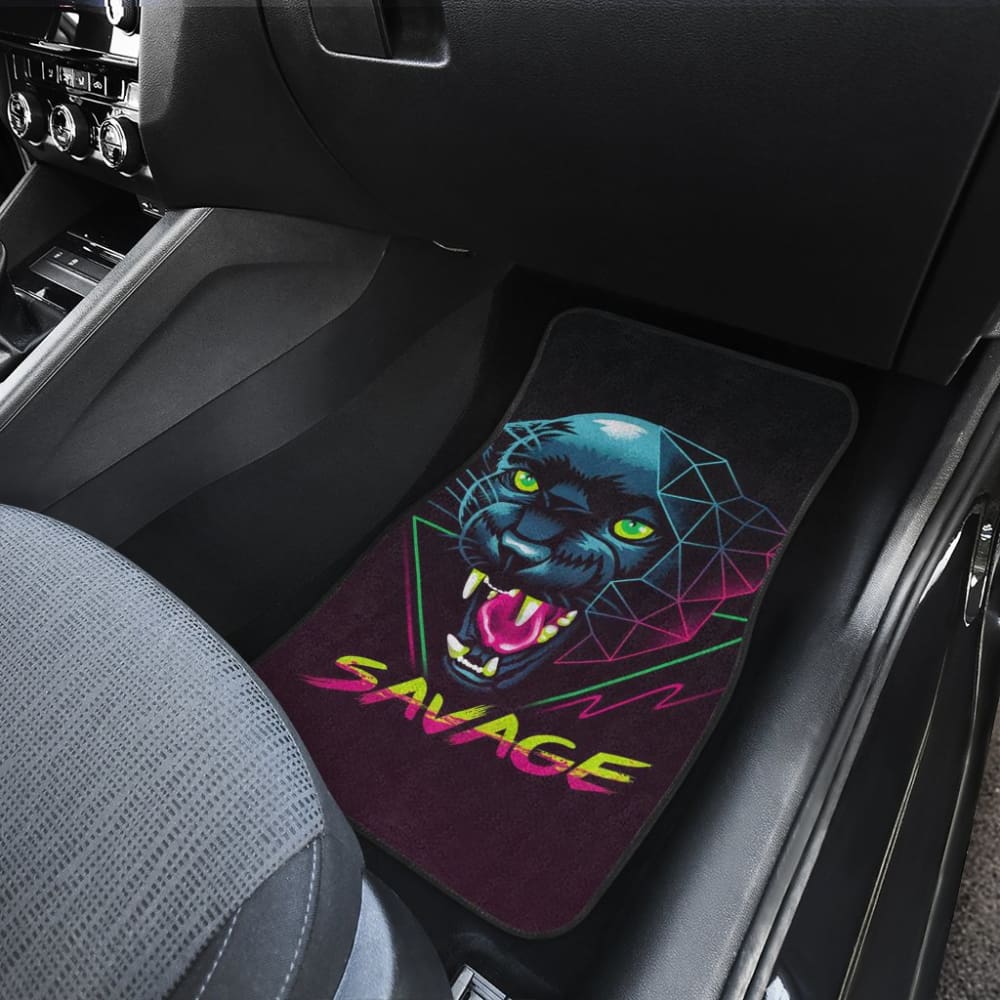 Black Panther Savage Awesome Poly Car Floor Mats
