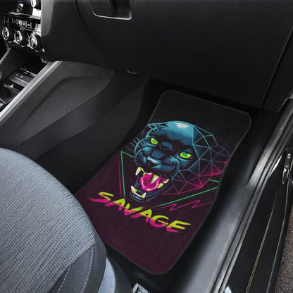 Black Panther Savage Awesome Poly Car Floor Mats