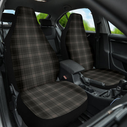 Black Plaid Pattern Car Seat Covers