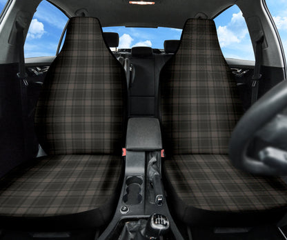 Black Plaid Pattern Car Seat Covers