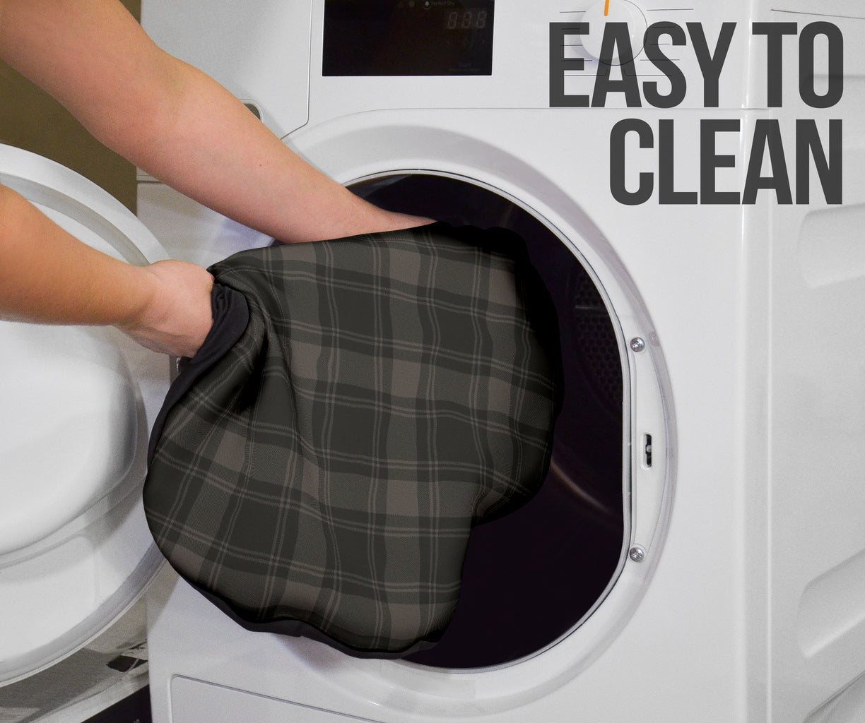 Black Plaid Pattern Car Seat Covers