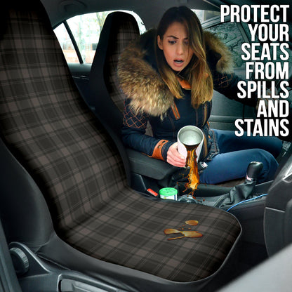 Black Plaid Pattern Car Seat Covers