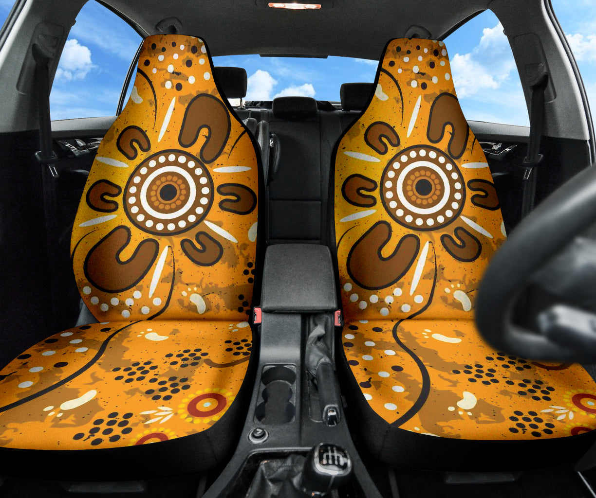 Australia Aboriginal Art In Spring Style Car Seat Covers