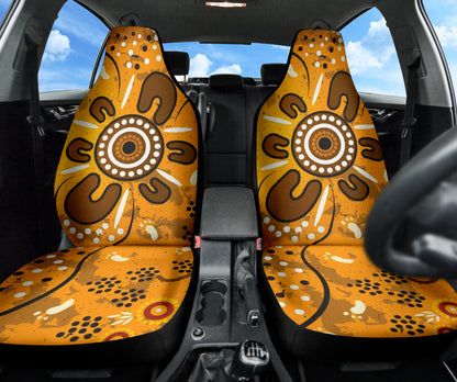 Australia Aboriginal Art In Spring Style Car Seat Covers