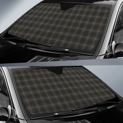 Black Plaid Pattern Car Auto Sun Shades