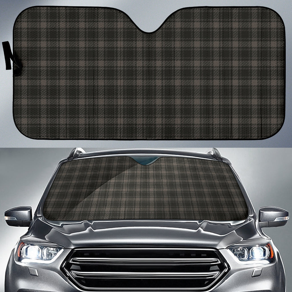 Black Plaid Pattern Car Auto Sun Shades