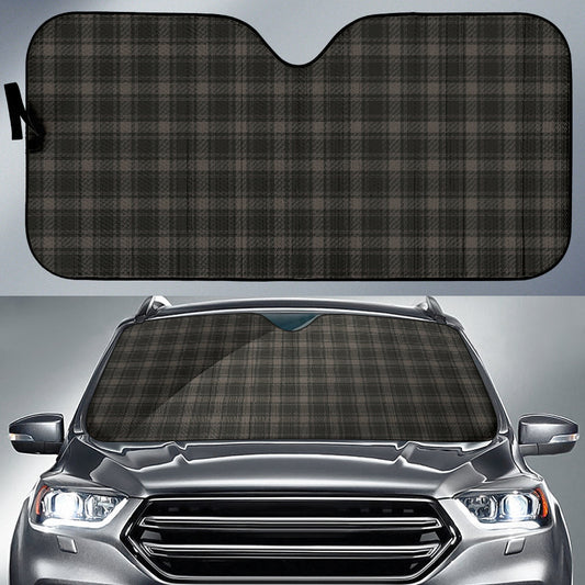Black Plaid Pattern Car Auto Sun Shades