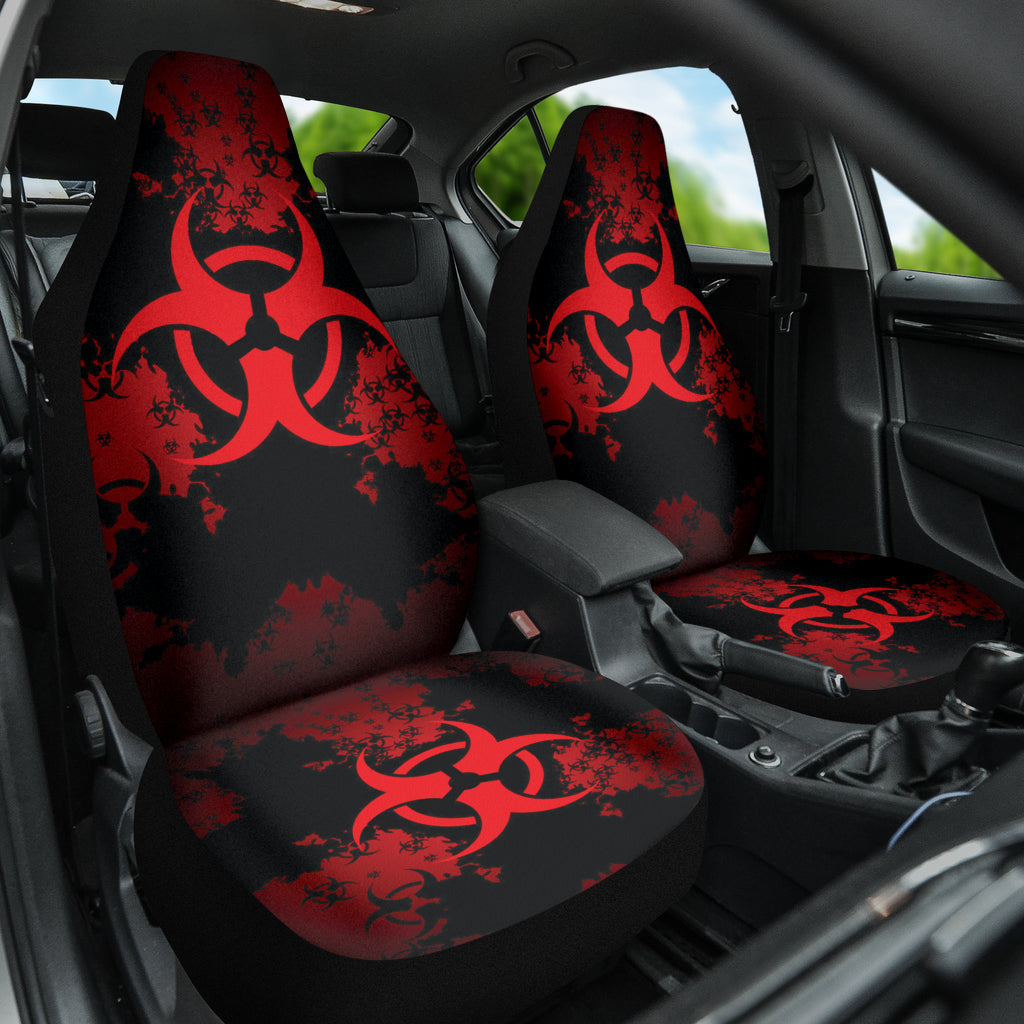 Biohazard Red Grunge Car Seat Covers