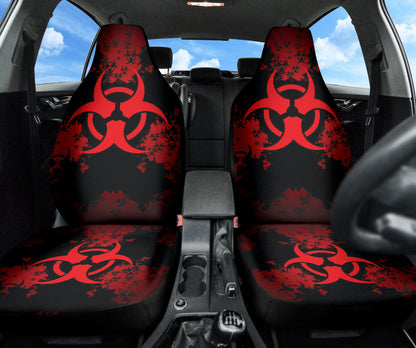 Biohazard Red Grunge Car Seat Covers