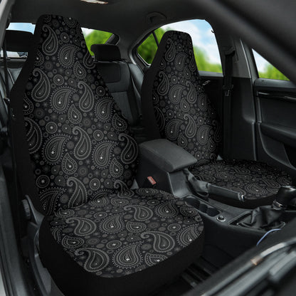 Black Paisley Pattern Car Seat Covers