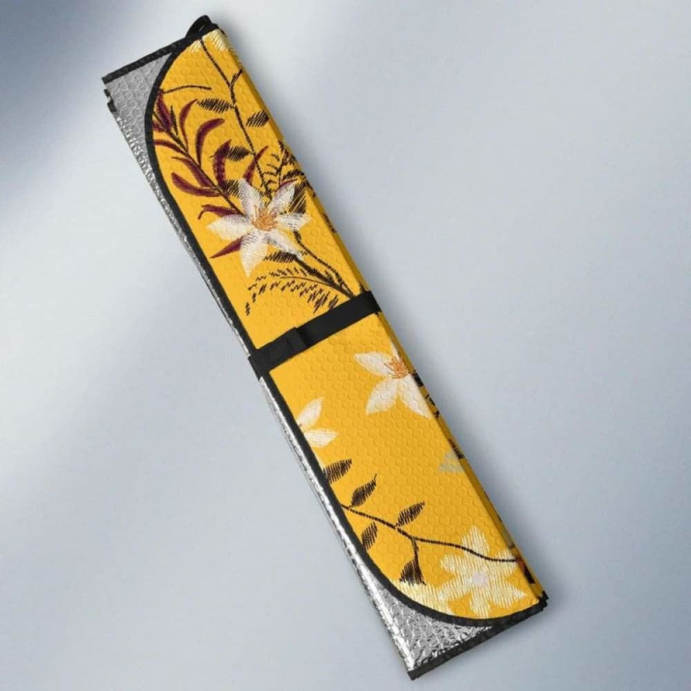 Bee Flower Pattern Car Auto Sun Shades