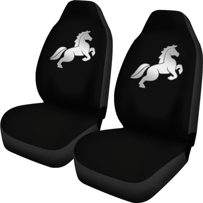 Black Mustang Horse Silhouette Car Seat Covers Custom