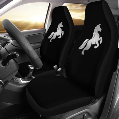 Black Mustang Horse Silhouette Car Seat Covers Custom