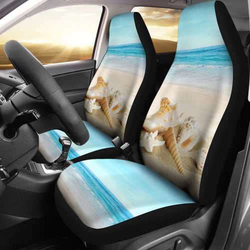 Beautiful Beach Car Seat Covers With Sea Shell