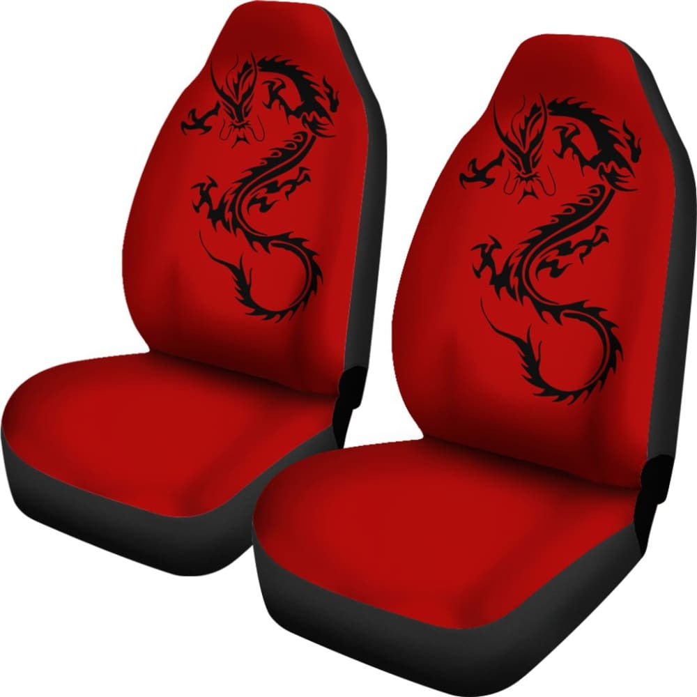 Black Chinese Dragon Amazing Car Seat Covers