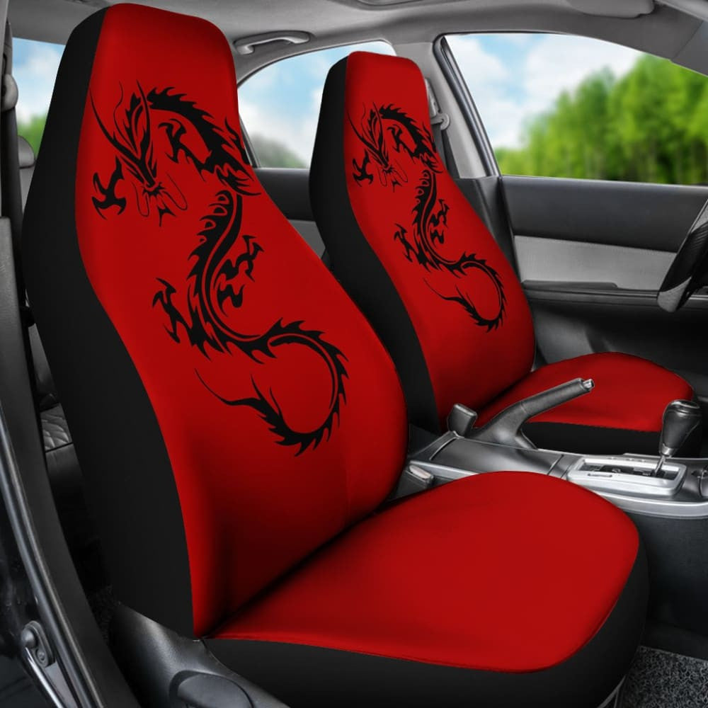 Black Chinese Dragon Amazing Car Seat Covers