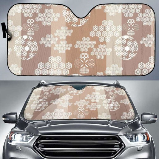 Beautiful Hexagon Japanese  Pattern Car Auto Sun Shades