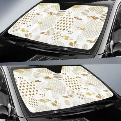 Beautiful Gold Japanese Pattern Car Auto Sun Shades
