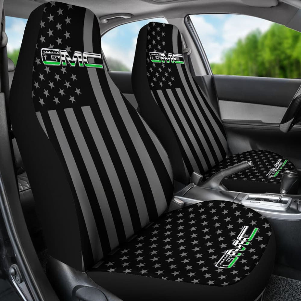 Black American Flag Mix GMC Car Seat Covers