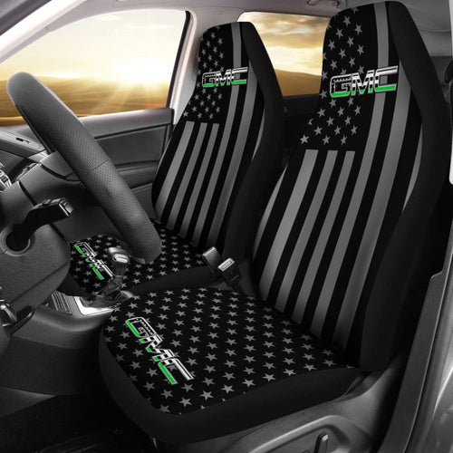 Black American Flag Mix GMC Car Seat Covers