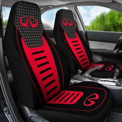 Black And Red Infiniti Car Seat Covers Custom