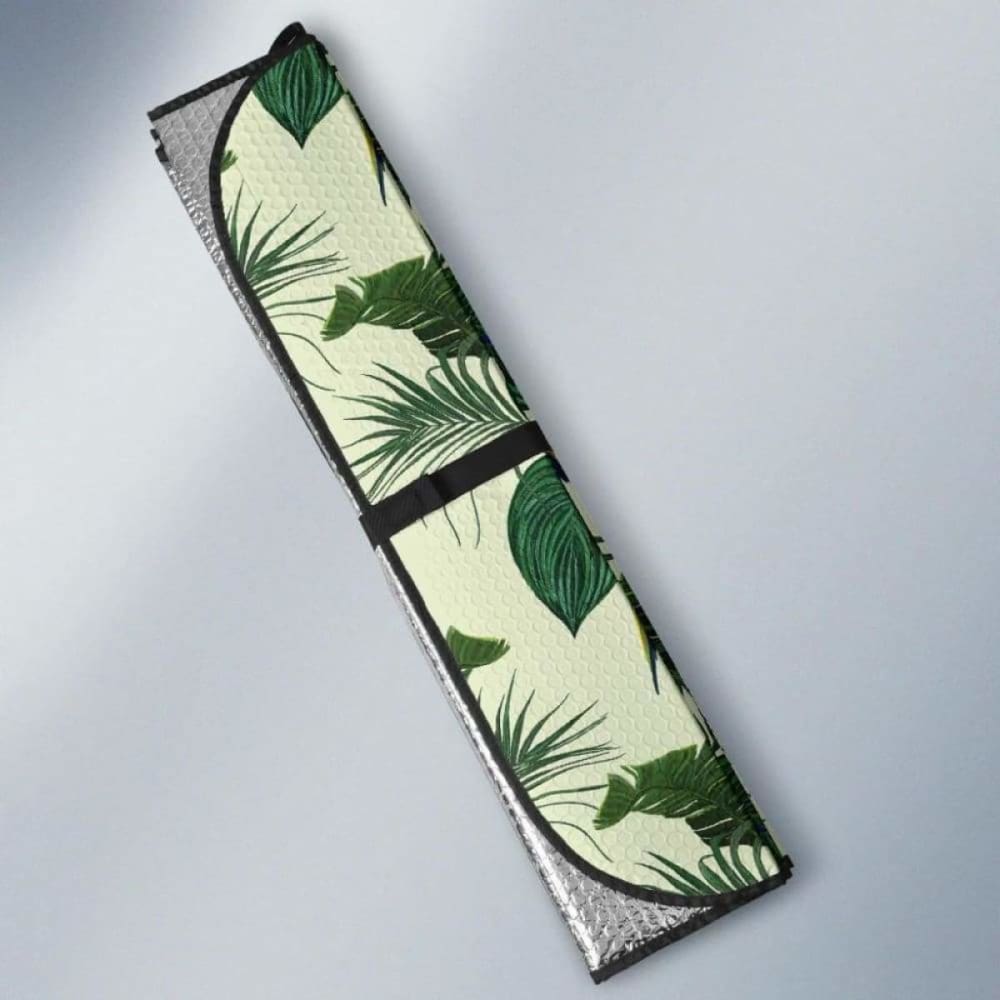 Beautiful Parrot Palm Leaves Pattern Car Auto Sun Shades