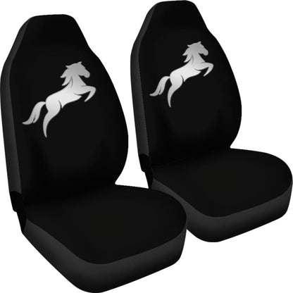 Black Mustang Horse Silhouette Car Seat Covers Custom