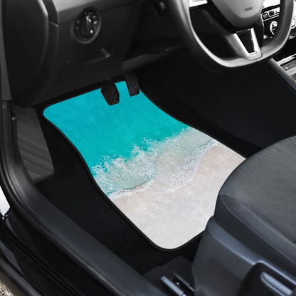 Beautiful Beach Car Floor Mats With Sand And Waves