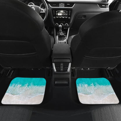 Beautiful Beach Car Floor Mats With Sand And Waves