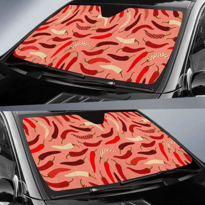 Beautiful Chili Peppers Pattern Car Auto Sun Shades
