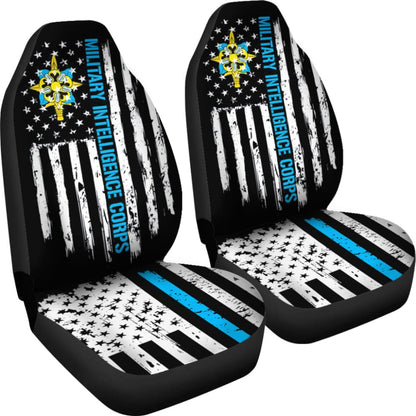 Army Military Intelligence Corps American Flag Car Seat Covers