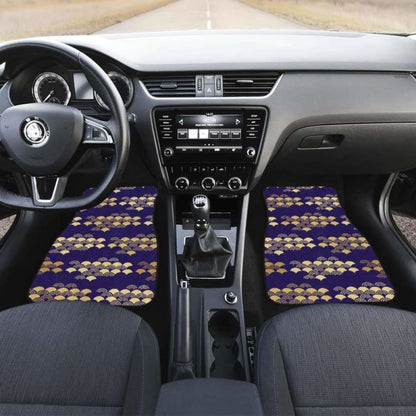 Beautiful Japanese Fan Pattern Front And Back Car Mats