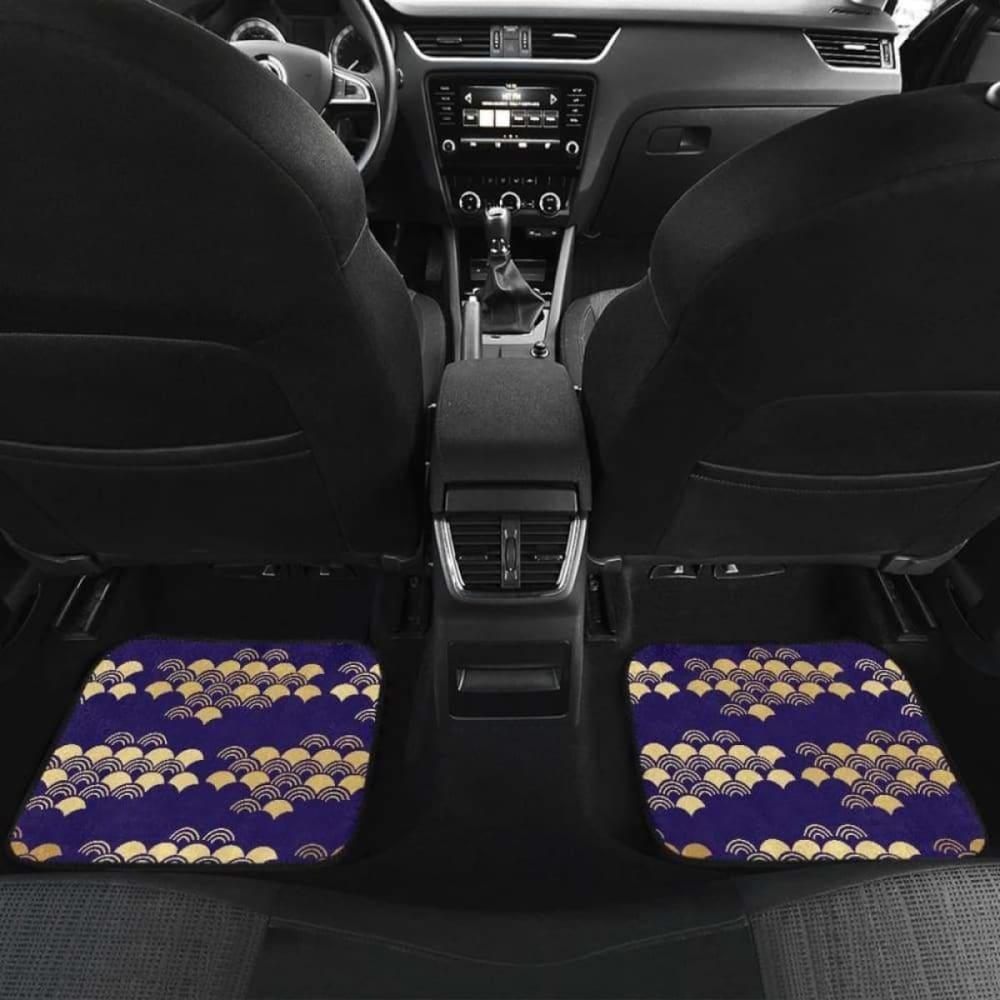 Beautiful Japanese Fan Pattern Front And Back Car Mats