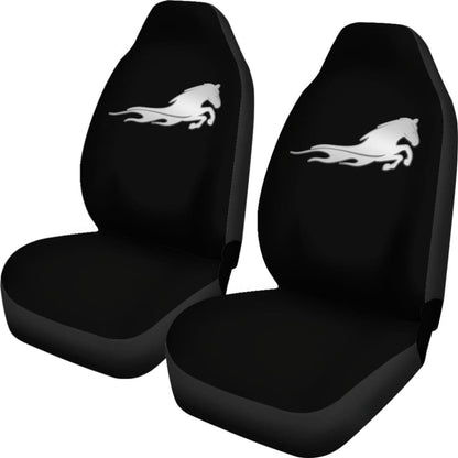 Black Mustang Horse Silhouette Car Seat Covers Custom