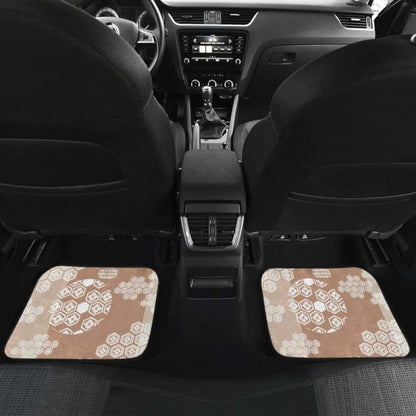 Beautiful Hexagon Japanese  Pattern Front And Back Car Mats