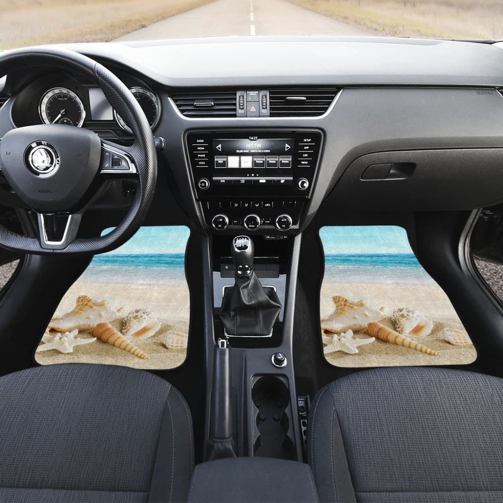 Beautiful Beach Car Floor Mats With Sea Shell