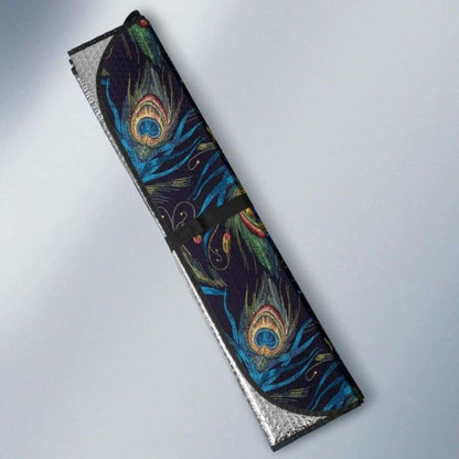 Beautiful Peacock Feather Pattern Car Auto Sun Shades