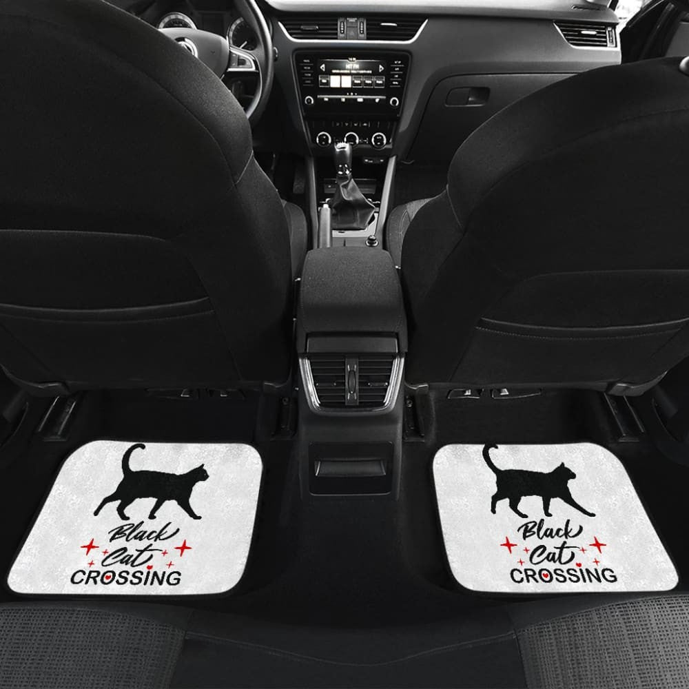 Black Cat Crossing Car Floor Mats